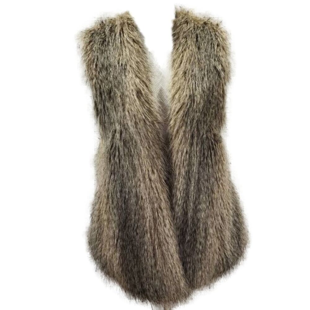 Ella Moss fake Fur Vest with hidden pockets Size M/L
